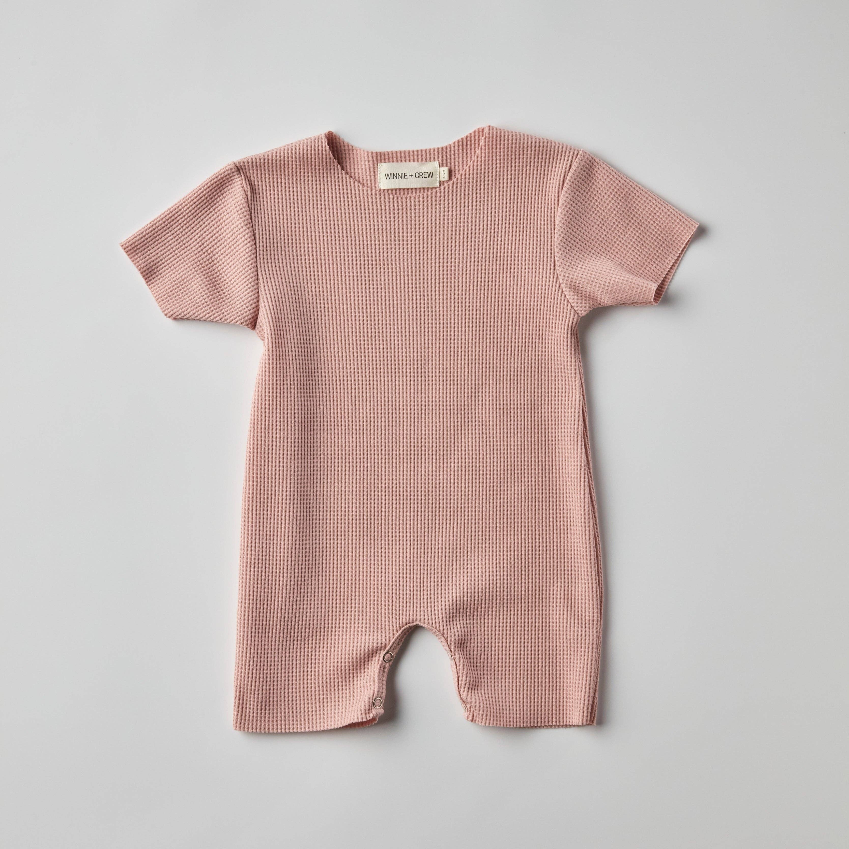 Winnie + Crew – wholesale Bodysuit (non-footed) – Baby – Jo Romper in Pink1