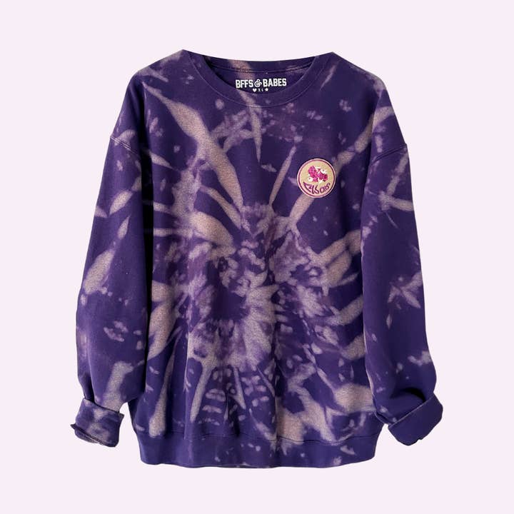 ZODIAC PATCH ♡ lila batikmönstrad patch-tröja för wholesale av BFFS & BABES