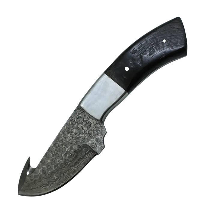 3,5 inch Tundra Damascus ingewandhaakmes voor jachttaken voor wholesale door Fwosi