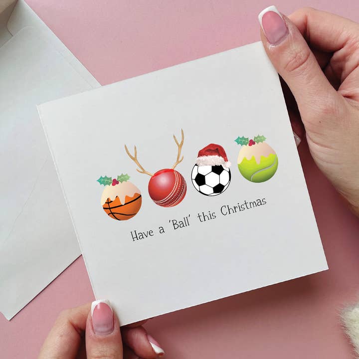 Sports Fan Christmas Card for wholesale by Alphabet Studios