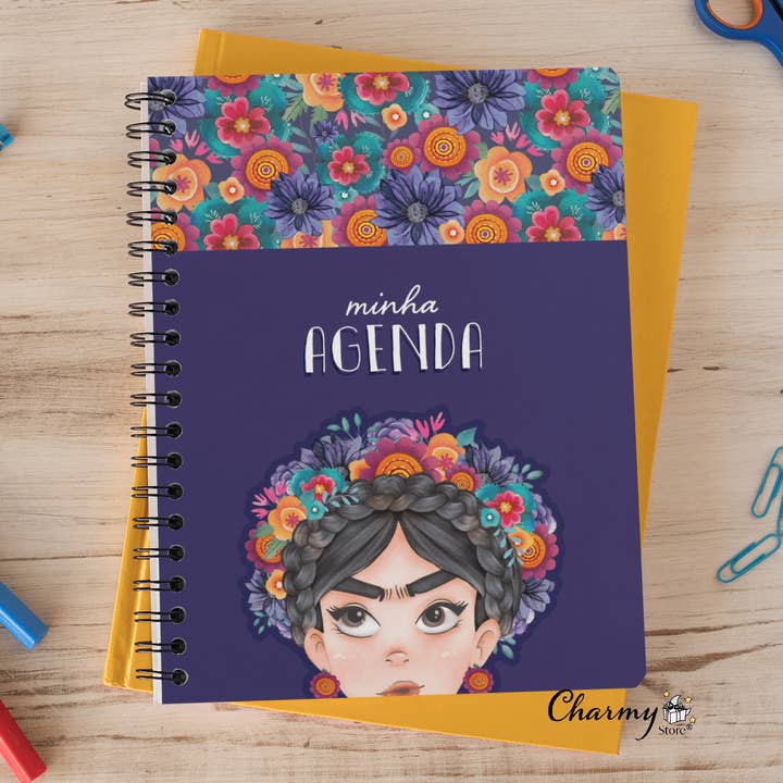 Customizable Diary Frida Azul for wholesale by Bee my Gift
