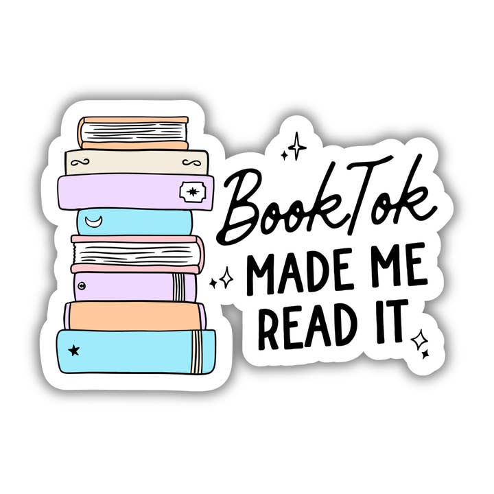 Autocollant Booktok Made Me Read It pour la vente par 256 Craft Co