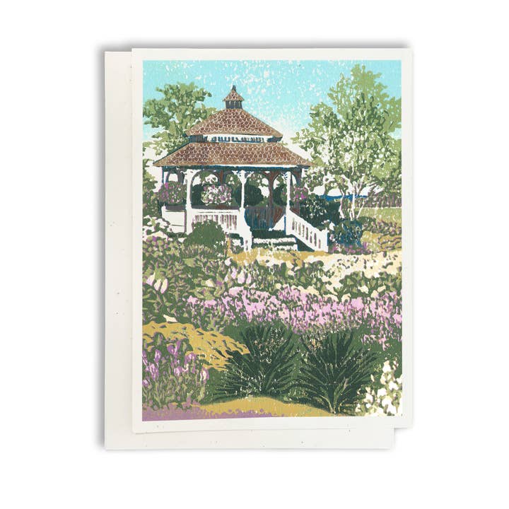 Mission Point Gazebo Blank Greeting Card for wholesale by Peninsula Prints