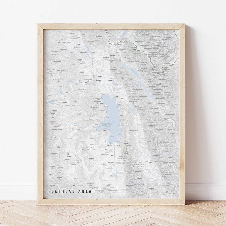 Flathead Area Map for wholesale by North Fork Mapping