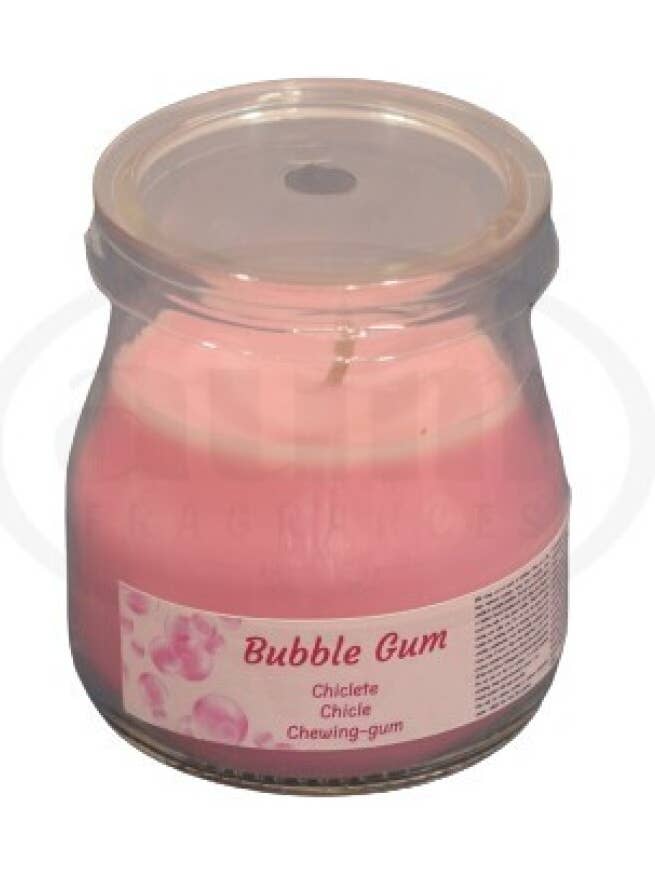 Bubble Gum Yogurt Cup Candle for wholesale by AUM Fragrances