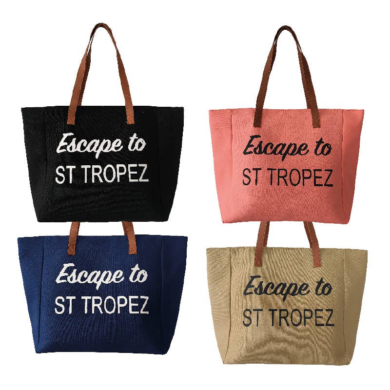 Samba de roda - Venta al por mayor Bolsa de playa - Set de 12 bolsas de algodón WEEK-END con marca ST TROPEZ0