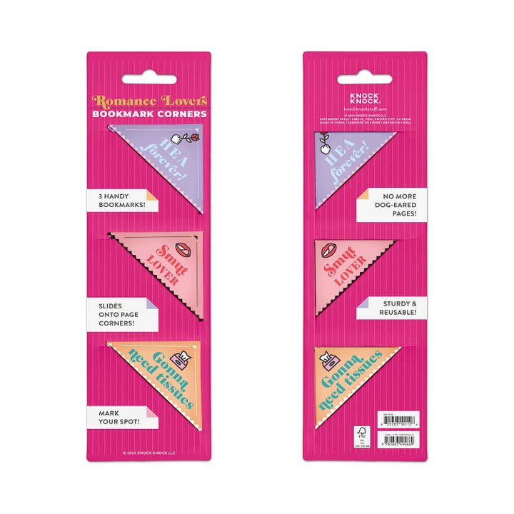 Knock Knock - Wholesale Bookmark - Romance Lovers Bookmark Corners2