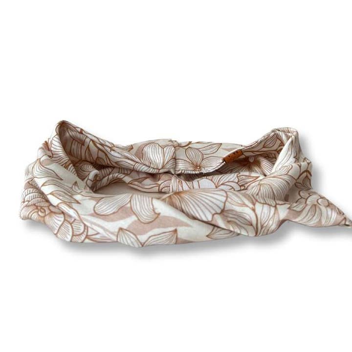 Bandeau Twist « White Sand » - Coton bambou pour la vente par Hairjewelz by Elle