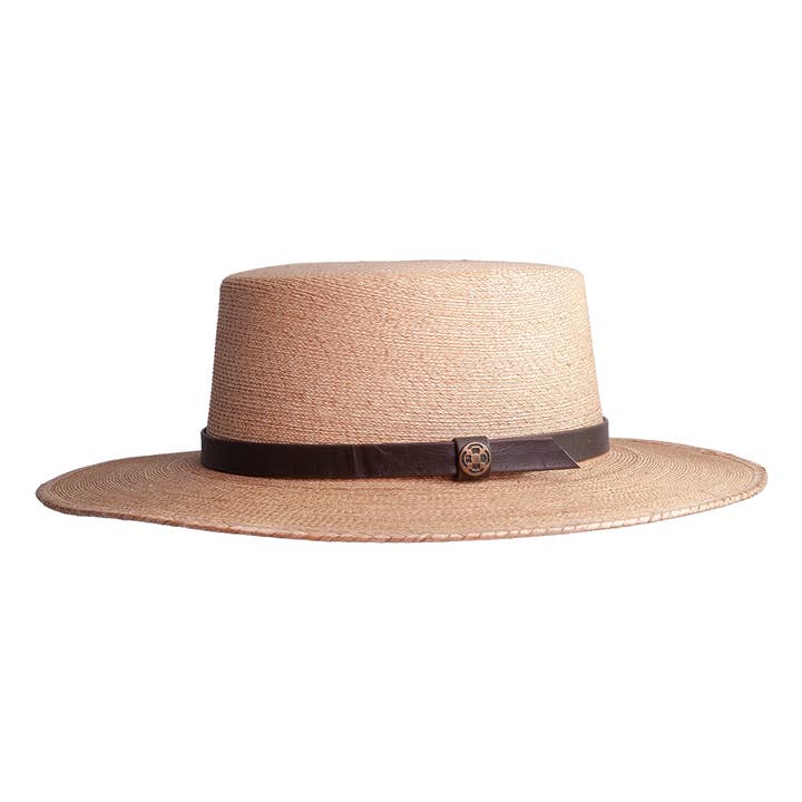 Fine Mexican Palm Straw Sun Hat - Style Cozumel for wholesale on Faire