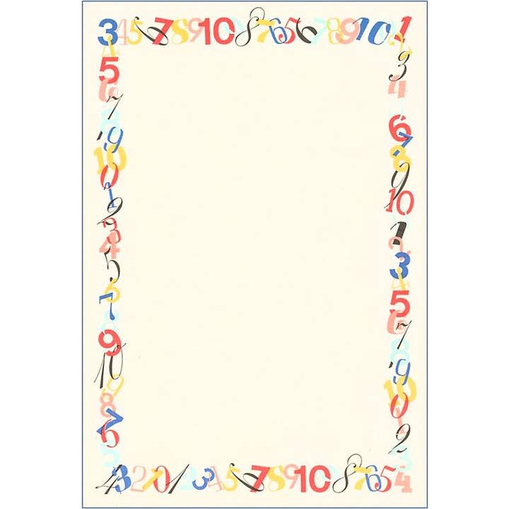 Kunsttryk BR-99 Farverige Tal for engroshandel hos Found Image Press