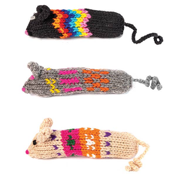 CHILLY DOG LLC - Venta al por mayor Juguete - Gatos - Pack valor 24 piezas ratones de lana en caja de exhibición2