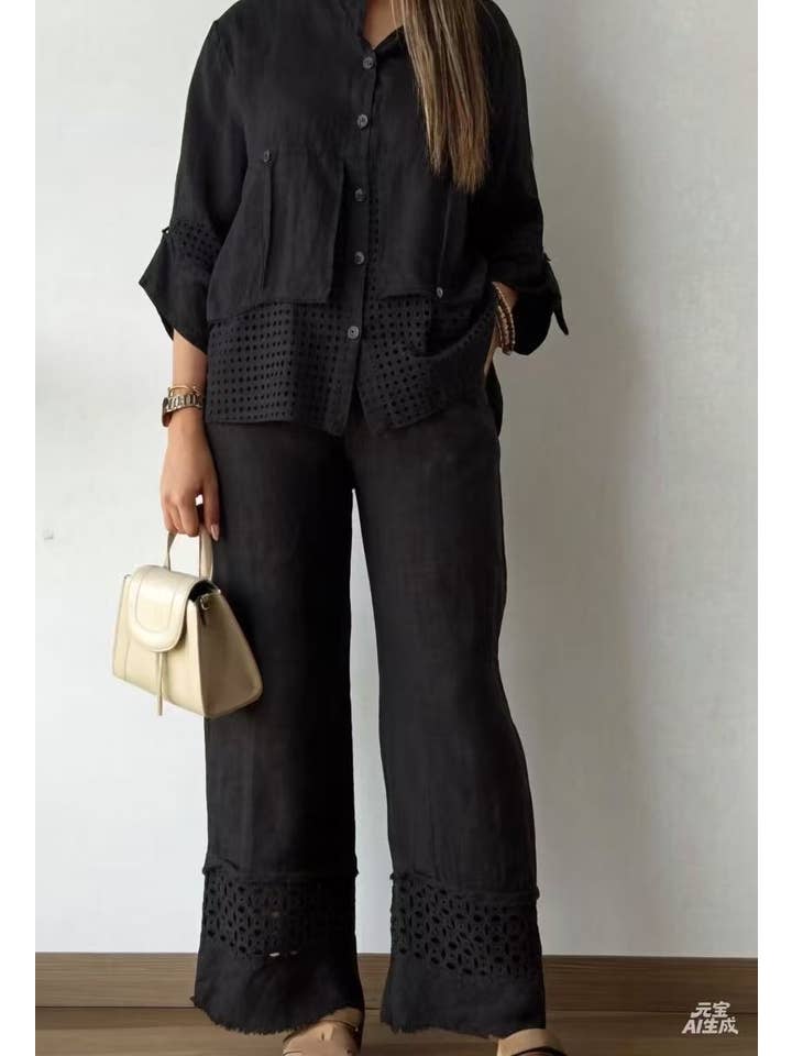 LÉA & LUC – wholesale Pants – Women's – 100% Linen Trousers REF. 3049049