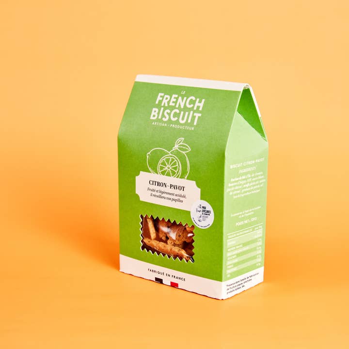 Ready-to-eat lemon-poppy biscuits for wholesale by PENTOGONA