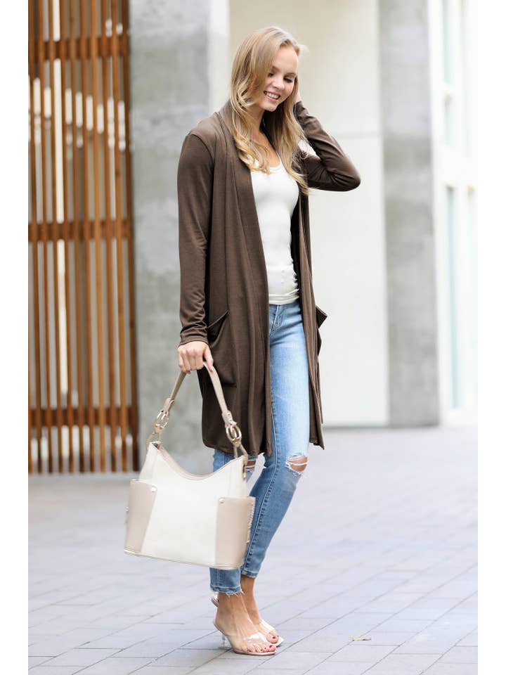 42POPS - Wholesale Cardigan - Women's - ",,...._ Open cardigan w/ slouchy pockets25