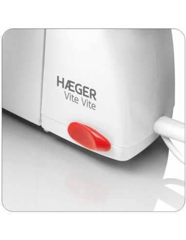 Haeger - Vente Appareils électroménagers - Presse-purée électrique VITE VITE - 25W avec 3 disques de coupe3