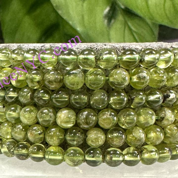 KayleeNYC - Wholesale Beaded Bracelet - Natural Peridot 4mm 7.5” Crystal Stretch Bracelet5