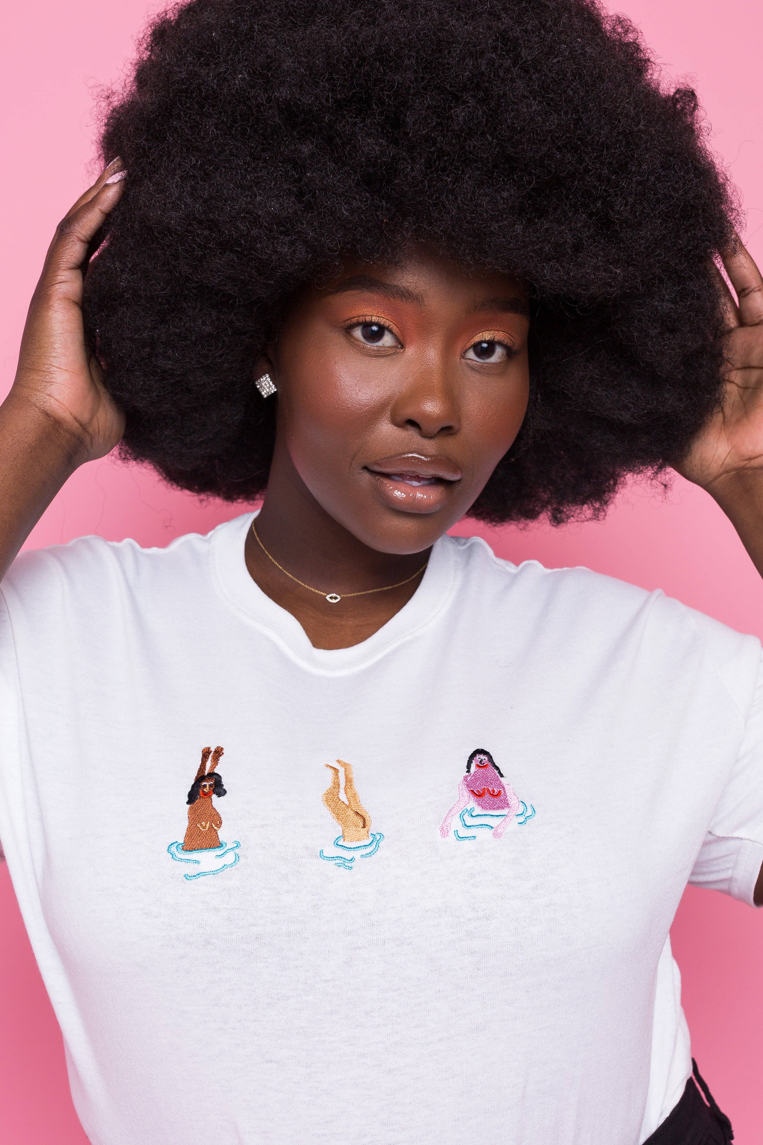 Limpet Store - Wholesale T-Shirt - Women's - Swimming Ladies Embroidered T-Shirt6