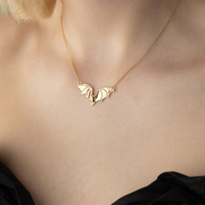 Scream Pretty - Recycled Sterling Silver Jewellery – wholesale Pendant/charm necklace – Bat Necklace4