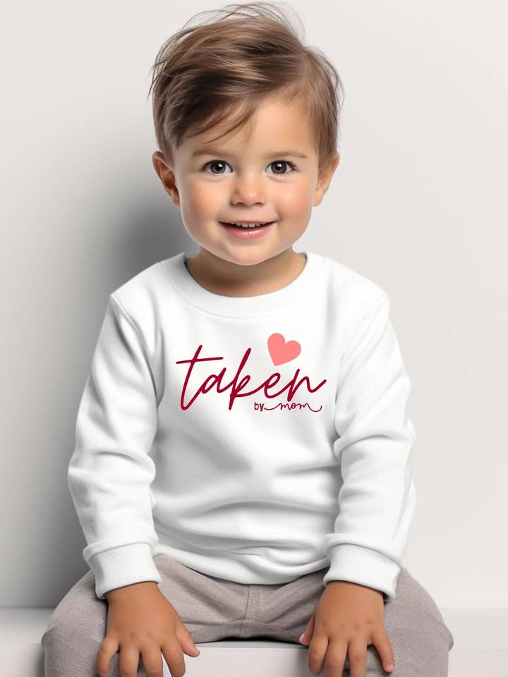 Youth Crewneck Sweatshirt Love Valentine's Day Mommy and Me for wholesale by 240 Spirit Press