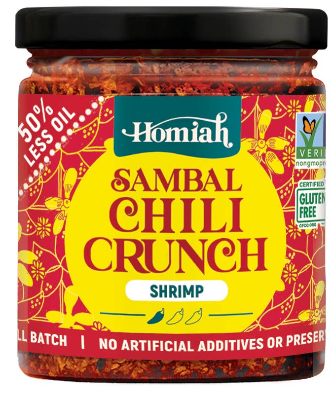 Homiah - Wholesale Chili Paste - Sambal Chili Crunch - Shrimp, 6 oz