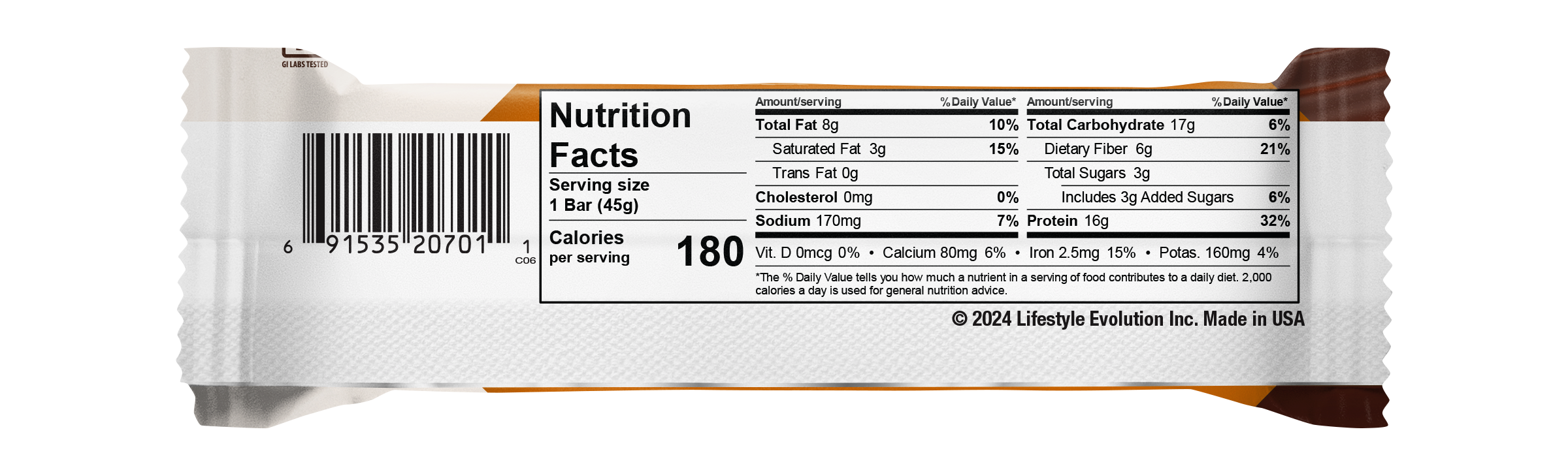 NuGo Nutrition - Vente Barres de céréales - NuGo Barre Protéine Croustillante au beurre d'arachide3