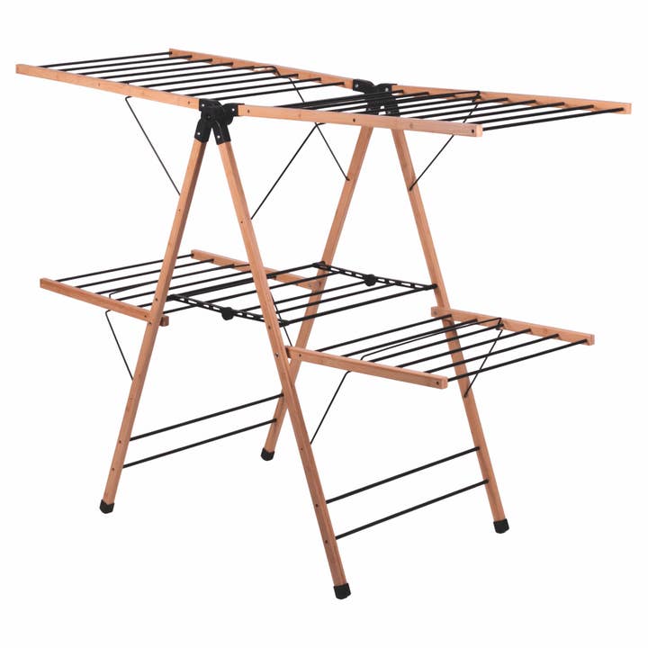 VdE Tivoli 1996 - Wholesale Drying Rack - Metal and Bamboo Drying Rack 155x62x111CM0