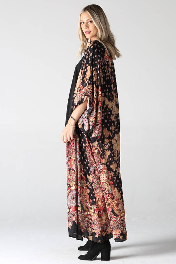 ANGIE - Wholesale Kimono - Women's - BJ664-W702 BLEACH TIE DYE PRINTED DUSTER KIMONO10