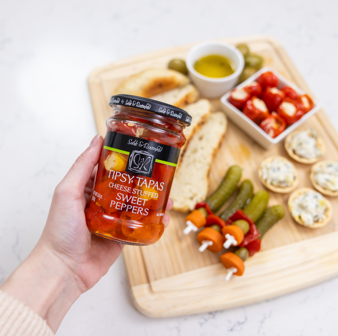 Sable and Rosenfeld est.1970 - Wholesale Pickled Vegetables - Sable & Rosenfeld Tipsy Tapas-Sweet Peppers 8.8oz / 62