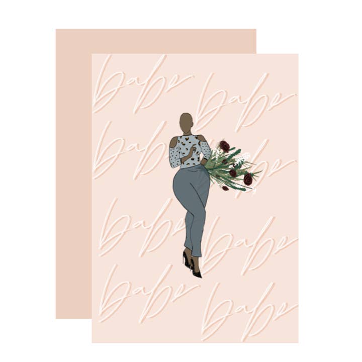 Carte de vœux Amy Doll pour la vente par Aims Moon Paperie