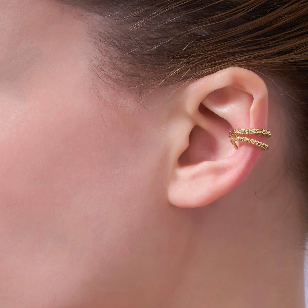 Aim Eternal - Wholesale Cuff/Wrap Earrings - 24K Gold Filled Snake Serpent Ear Cuff Earring | AI0903