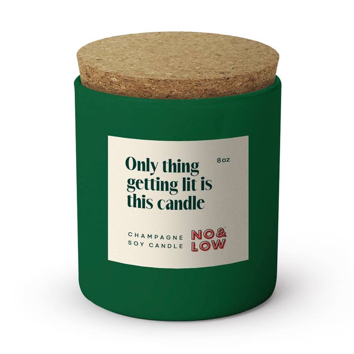 No & Low Champagne Soy Candle 8oz for wholesale by No & Low