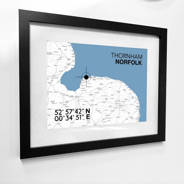 Thornham Landmark Map for wholesale by SeaKisses