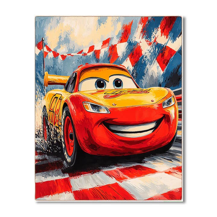 Artistry Rack - Wholesale DIY Craft Kit - Lightning McQueen Race Car Rug - Disney Inspired DIY Painting By Numbers Kit