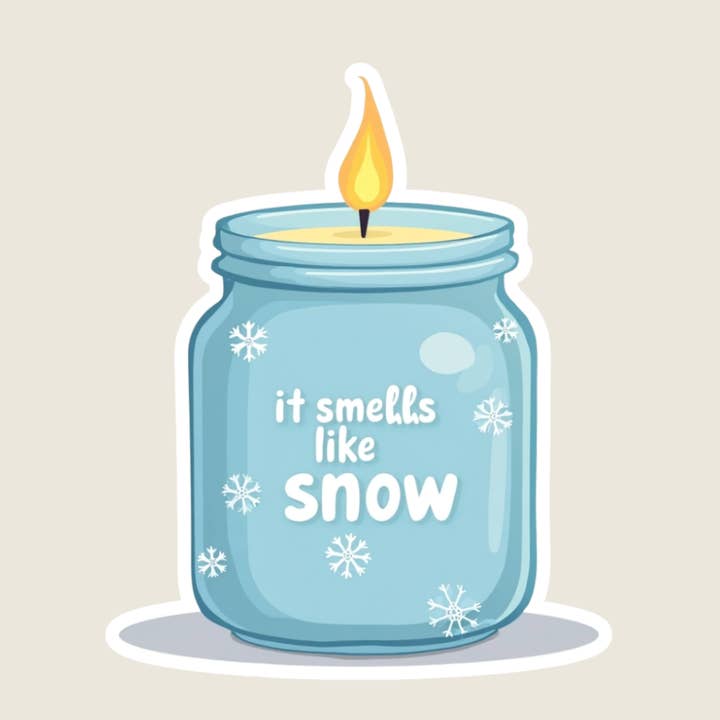 Gilmore Girls It Smells Like Snow Candle Sticker for wholesale by Shoreline Summit