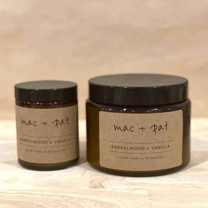 Vela Sandalwood + Vanilla para venta al por mayor de Mac + Pat