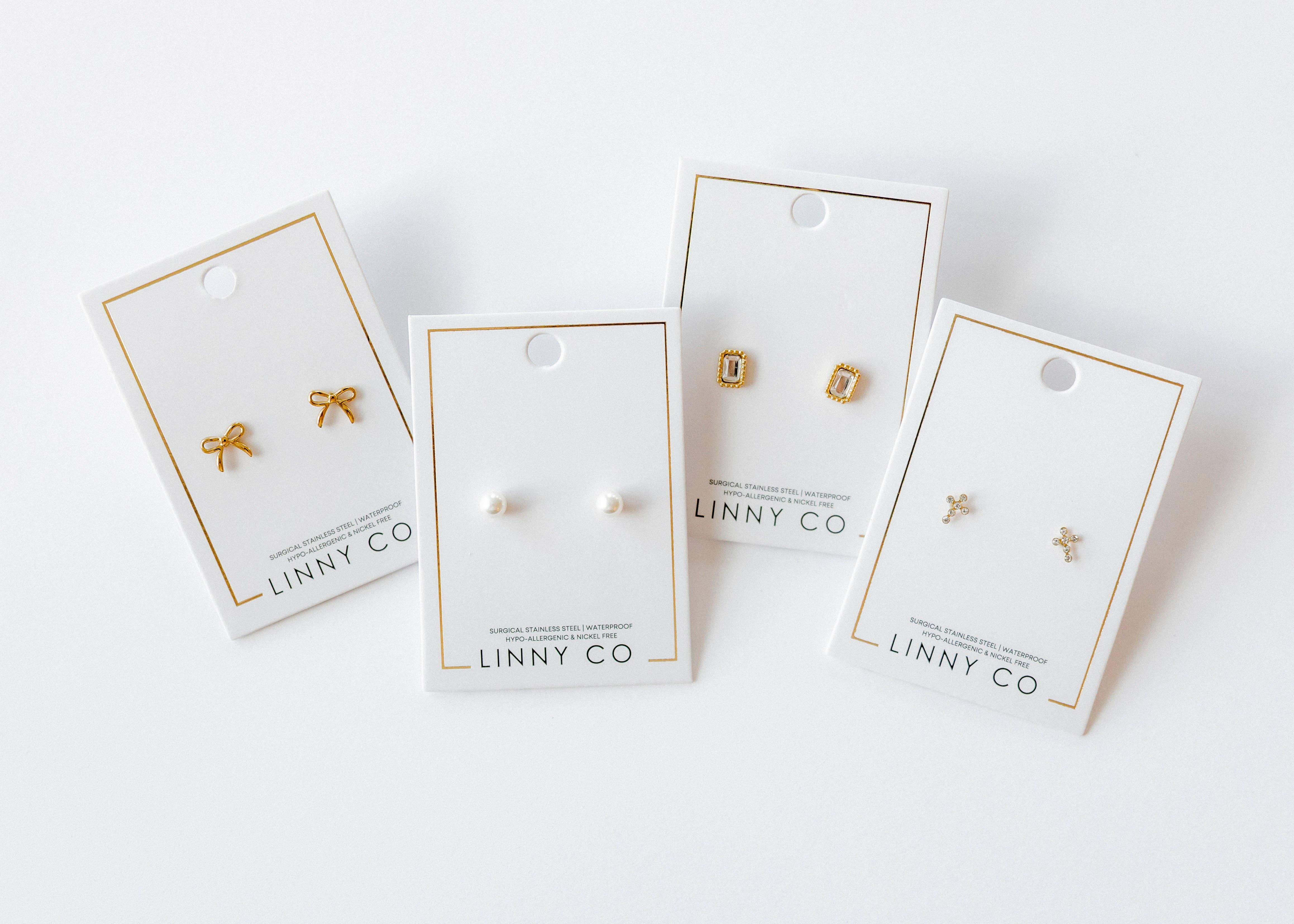 LINNY CO - Wholesale Stud/Post Earrings - Screwback Stud Earrings - Sadie - Gold14