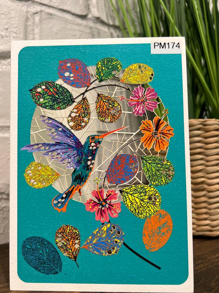 Hummingbird laser cut card for wholesale by Shadywood Designs