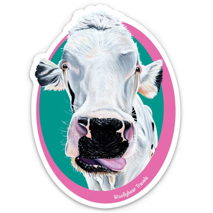 Woollybear Travels - Venta al por mayor Pegatina - Vinilo Vaca - Buda