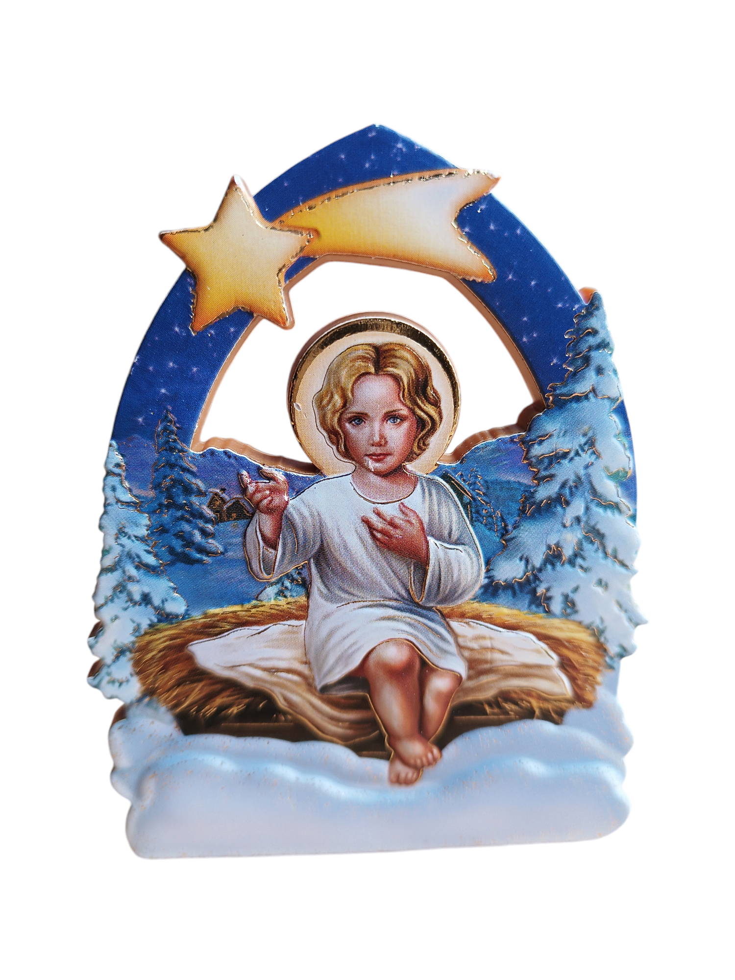 Costa Articoli Religiosi - Vente Décoration de Noël - Enfant Jésus carré cm. 7x10 (2,75x3,93 pouces)0