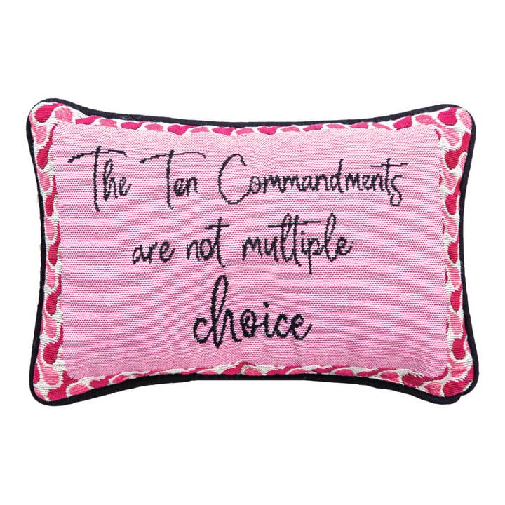 Manual Woodworkers and Weavers, Inc. - Wholesale Throw/Decorative Pillow - The Ten Commandments Word Pillow
