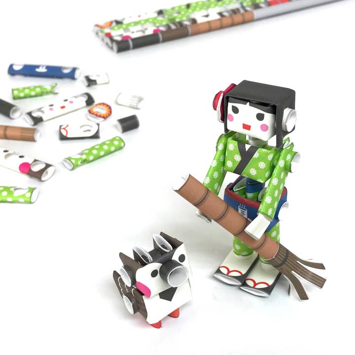PIPEROID Hana & Suzu paper craft kit- Waitress & Pet Sparrow for wholesale by Magnote