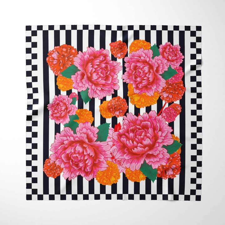 Sonntagmorgen 100% Seidenschal für den Großhandel von Emma Phelan Design