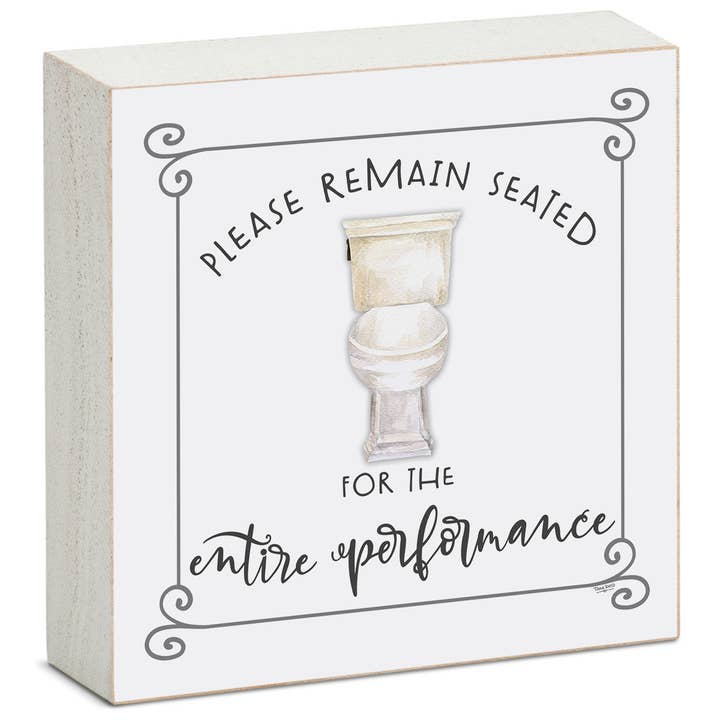 CounterArt/Highland Home/Thirstystone - Wholesale Sign - "Bathroom Humor" Pre-Pack Wood Block Sign Display4