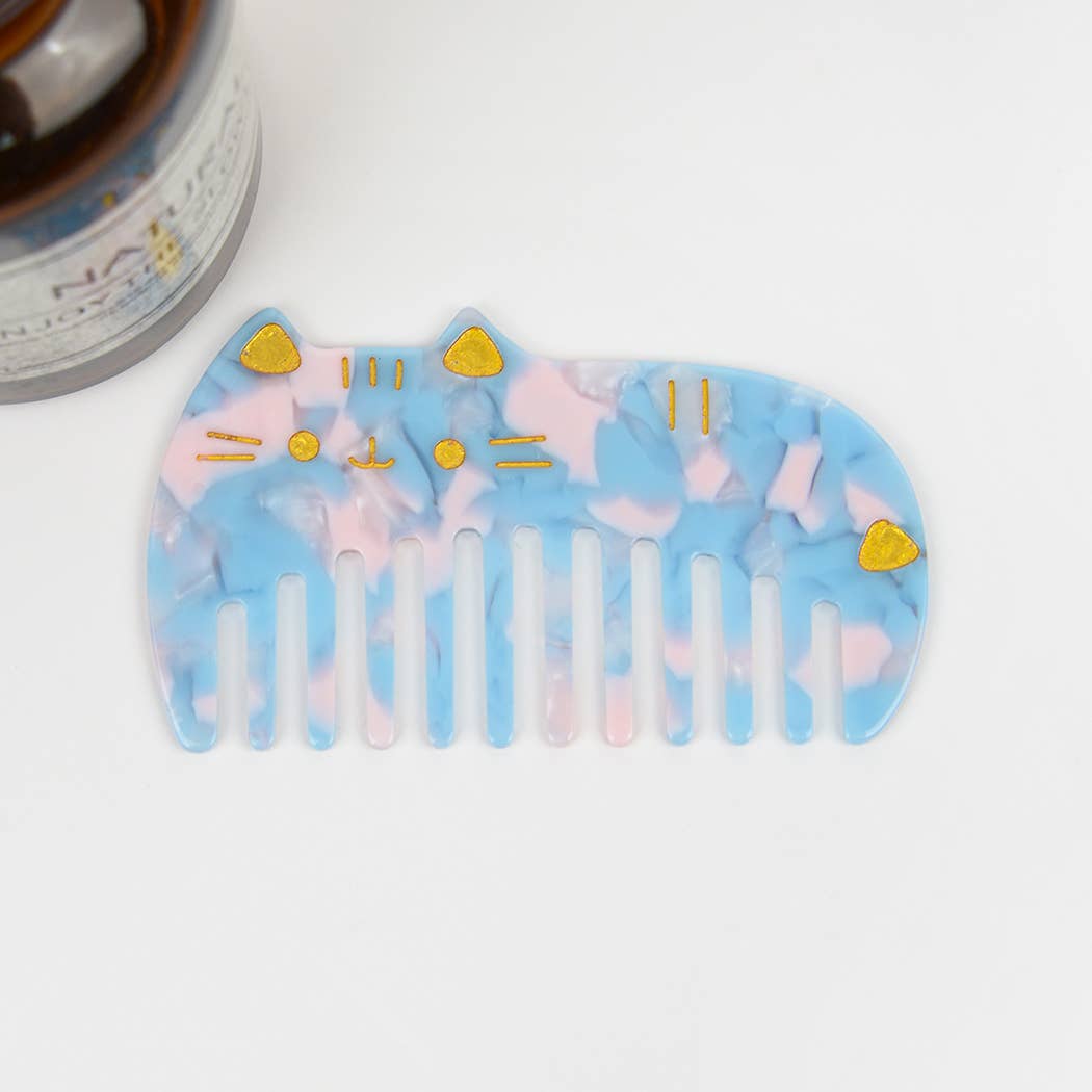 TheDivaSoap - Wholesale Hair Brush/Comb - 3.77'' Cute Cat Acetate Hair Comb, Eco-Friendly0
