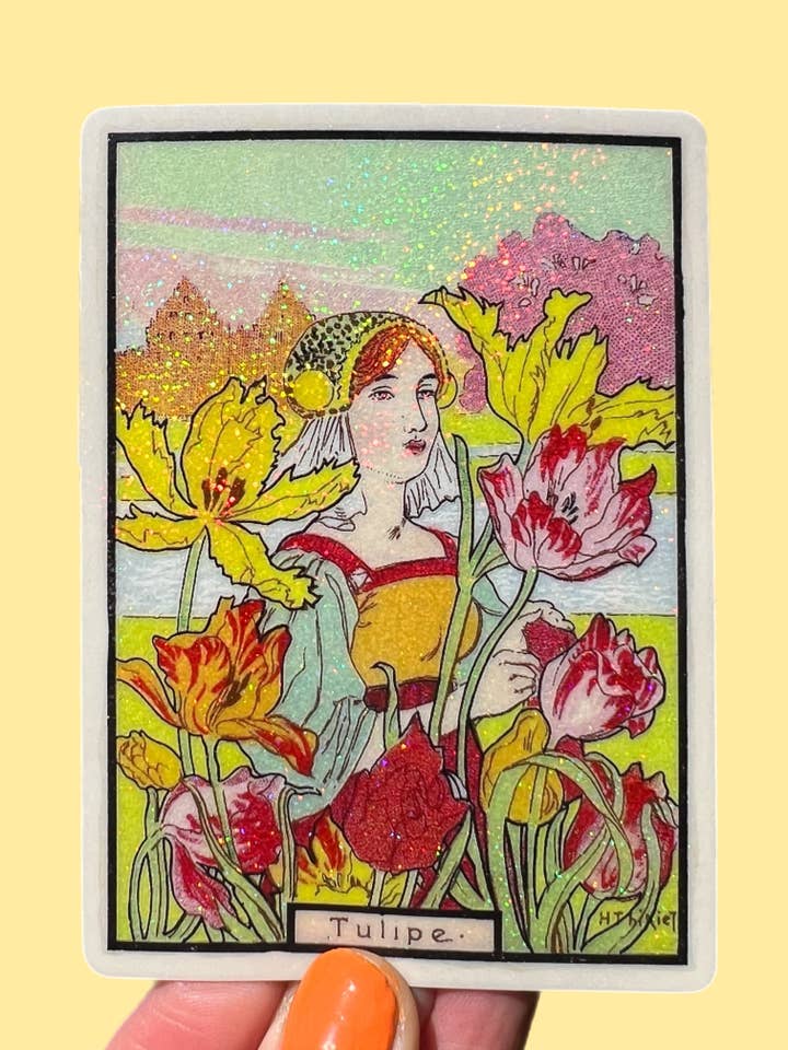 Tulip Maiden STICKER 3 Inch for wholesale by Astral Weekend