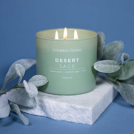 Desert Sage Scented Jar Candle, Soy Blend Wax, 14.5oz for wholesale by MVP Group International INC