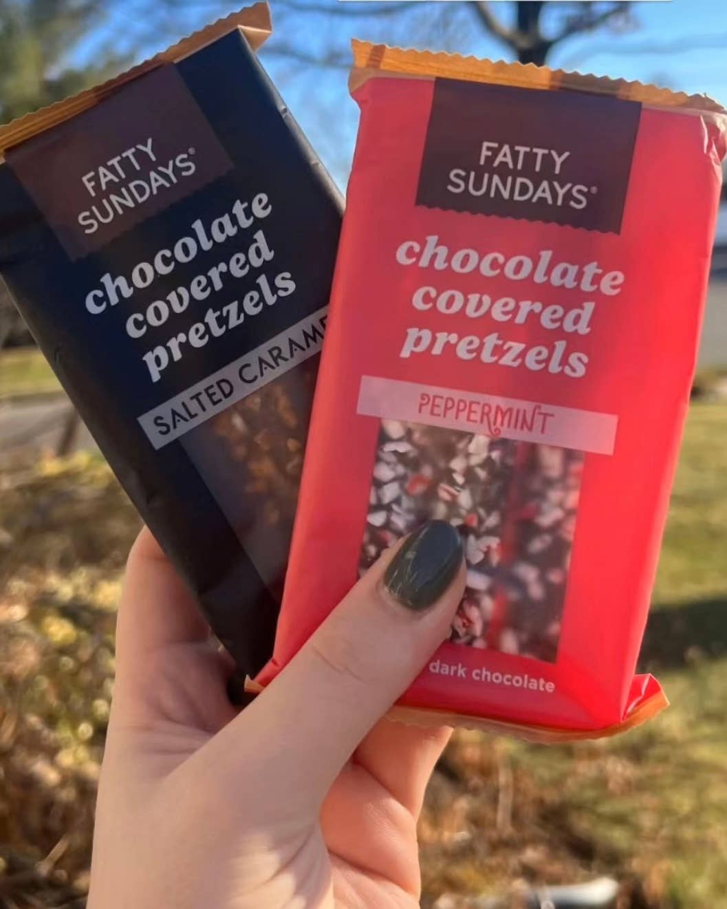 Fatty Sundays - Wholesale Chocolate Covered Sweets - Peppermint Chocolate Covered Pretzels (3-pack)2