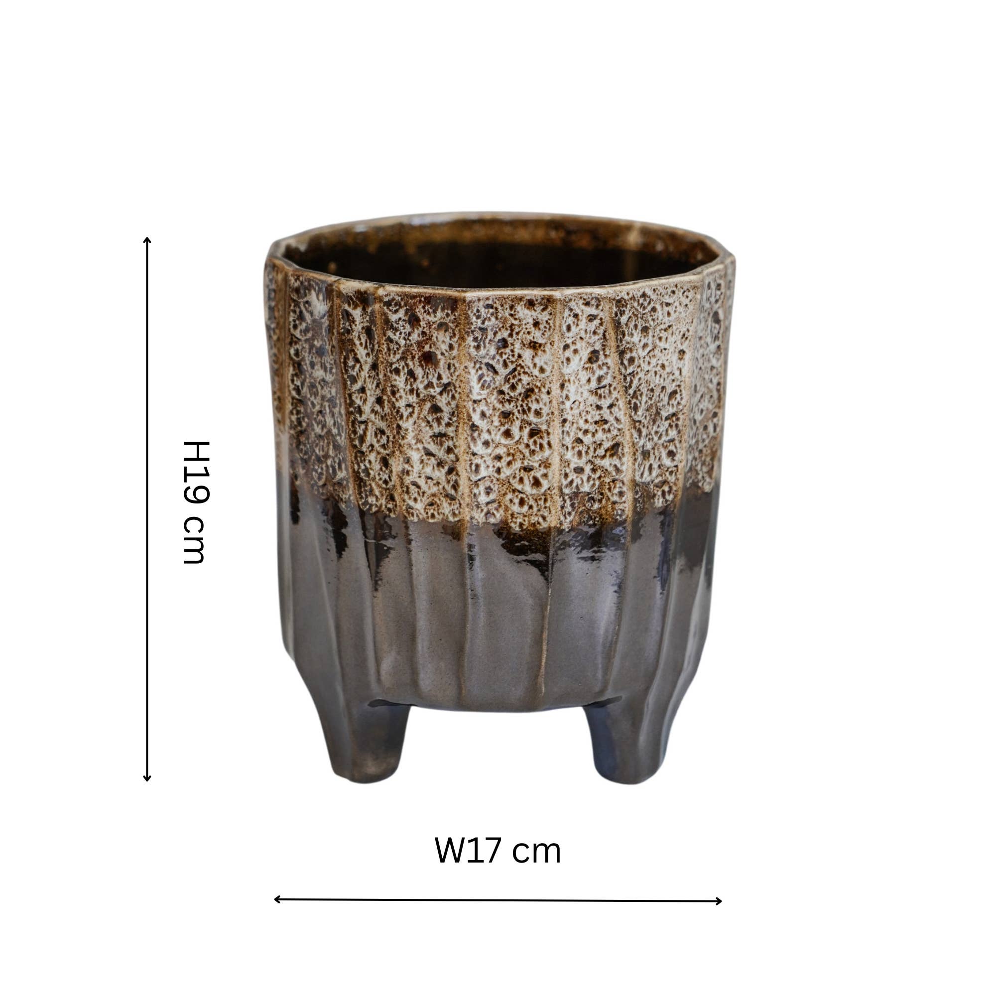 Ivyline – wholesale Indoor pot – Neve Earthenware 3 Leg Indoor Planter H19cm D17cm1