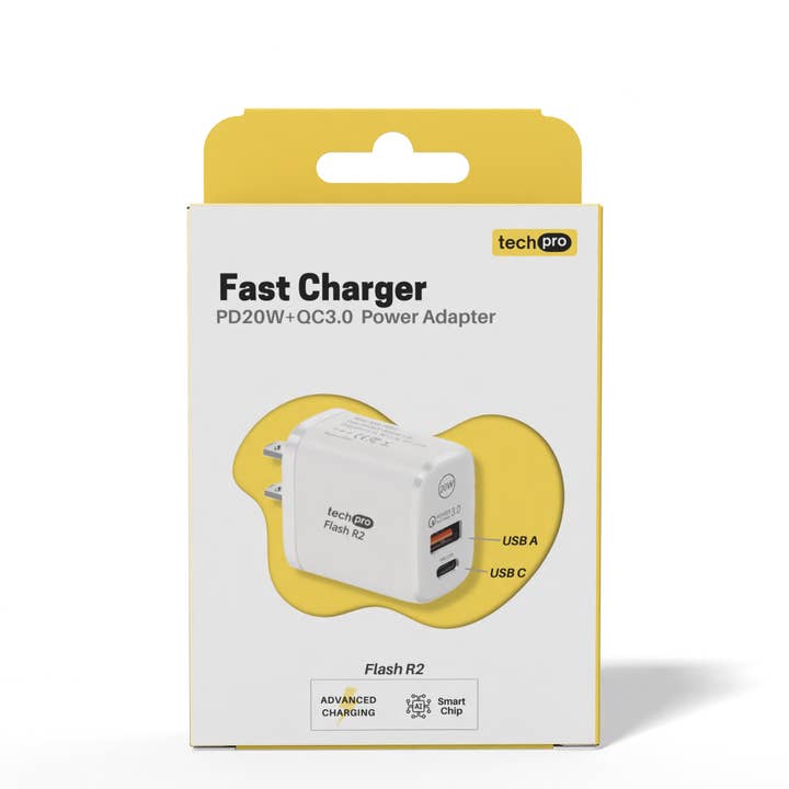 20W USB C + A Fast Wall Charger in Retail Box for wholesale by Rite Distribution