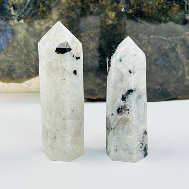 Rock Paradise - Wholesale Spiritual Stone/Crystal - Rainbow Moonstone Polished Crystal Points - By Weight -